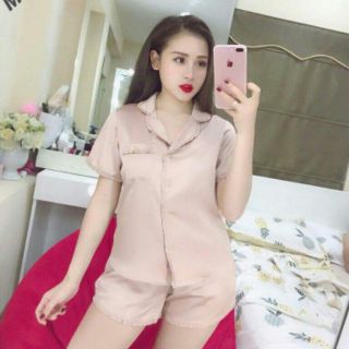 ĐỒ BỘ PIJAMA BÈO ĐÙI CHẤT VẢI PHI LỤA