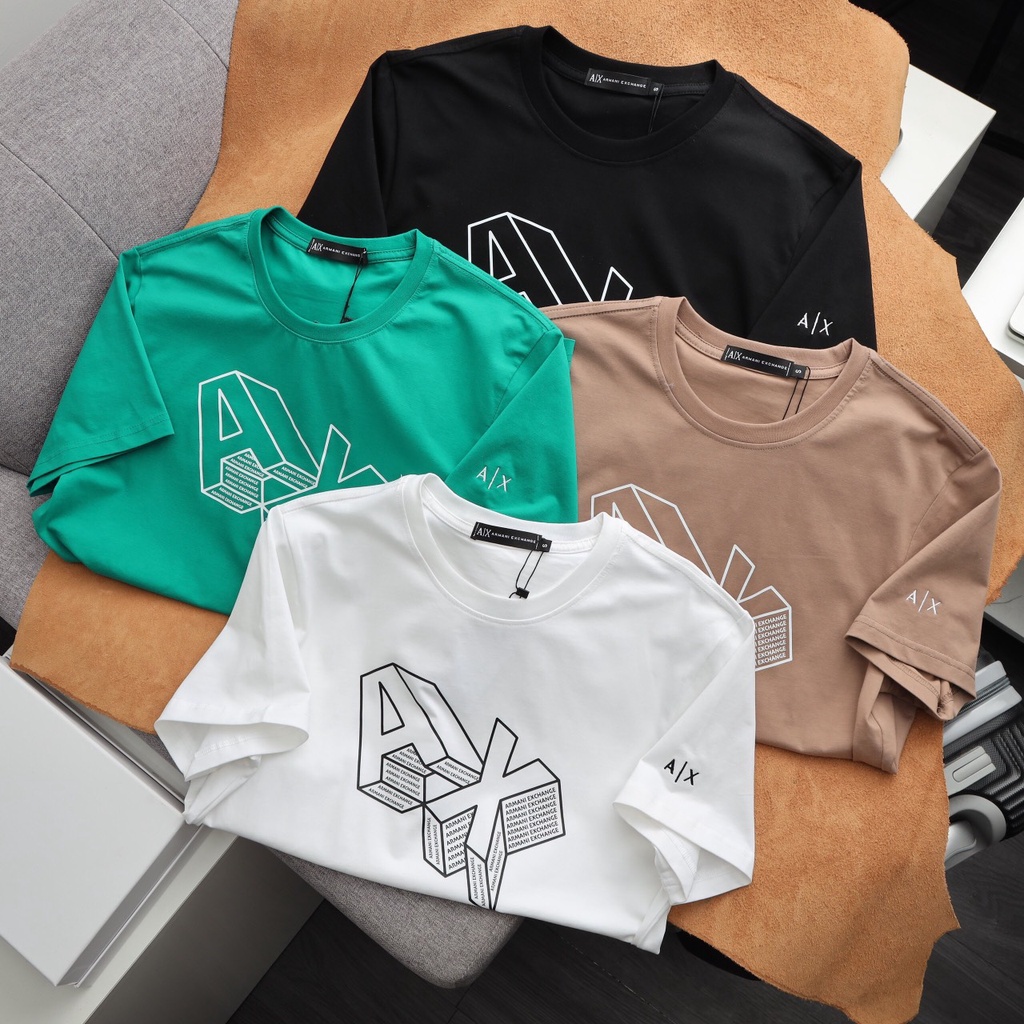Áo Thun Phông Nam Nữ Oversize Unisex Logo A/X Tee Cotton Premium Form Rộng Tay Ngắn NICEMENAX3