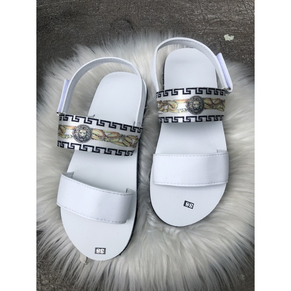 dép quai hậu nam nữ sandal đồng nai ( đế trắng quai hậu trắng ) size từ 35 nữ đến 42 nam