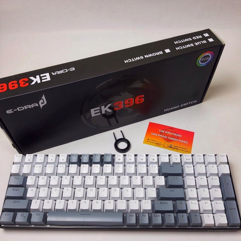 Bàn phím cơ, máy tính E-Dra EK396 RGB⚡️𝑭𝑹𝑬𝑬𝑺𝑯𝑰𝑷⚡️cao cấp, dùng cực bền, gõ êm tay, chơi game và văn phòng đều ngon