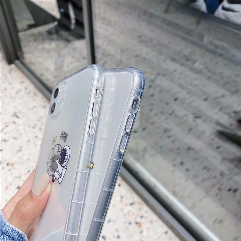 Ốp điện thoại mềm hình phi hành gia mini thích hợp cho iPhone 13/ 12 pro max 8plus xsmax 11 7plus X/ XR/ 13Pro/ 12mini