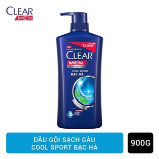 Dầu gội clear men bạc hà 900g