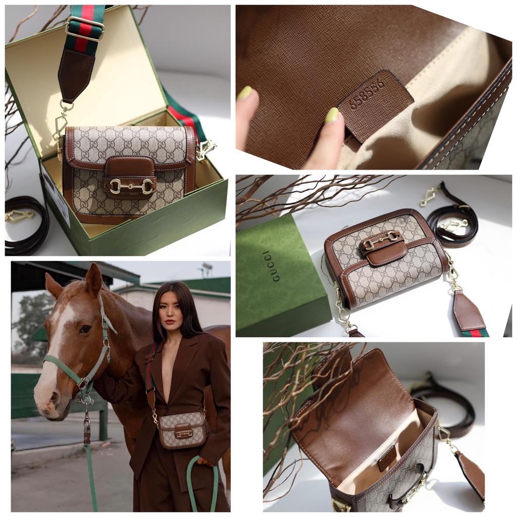 Túi Xách Nữ Horsebit 1955 Size 20 Cao Cấp Có Hộp