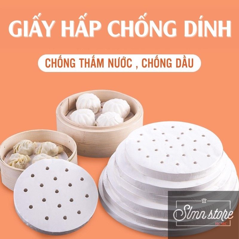 [100 tờ] Giấy nến 23 cm lót nồi chiên không dầu, hấp nướng bánh, chống dính tiện lợi, an toàn. SD1-GiayNen-T23