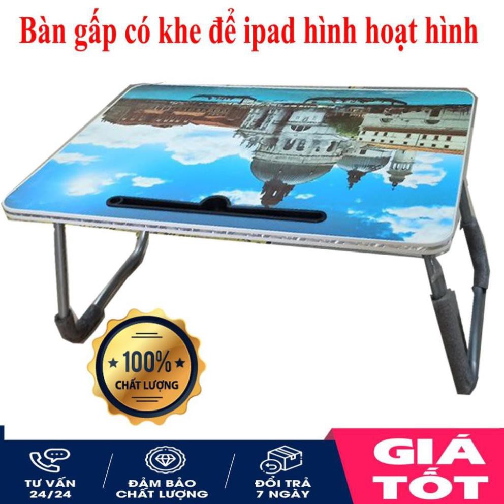 Bàn gấp gọn có khe để ipad hàng xịn - bàn học mini