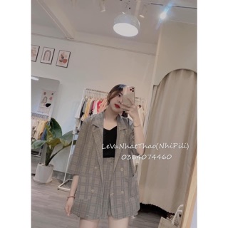 Set vest kẻ. bb.