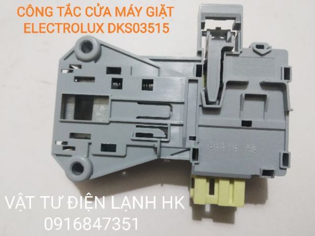Công tắc khoá cửa máy giặt Electrolux 3 chân inverter - Khóa cửa MG Elec in DKS10628 DKS03515 vuông dẹt