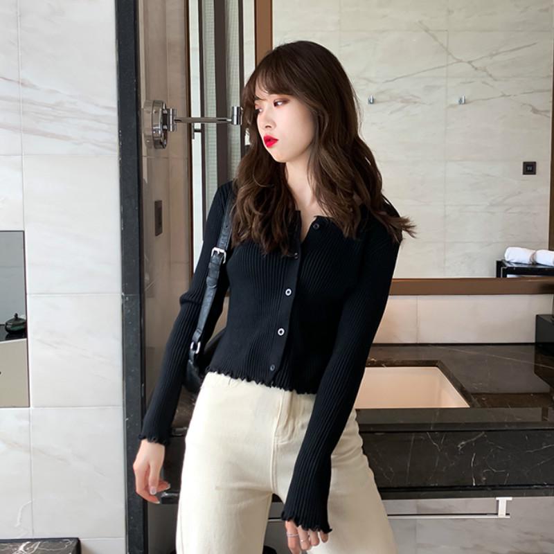Áo cardigan Dệt Kim Tay Dài Dáng Rộng Phong Cách Hàn Quốc