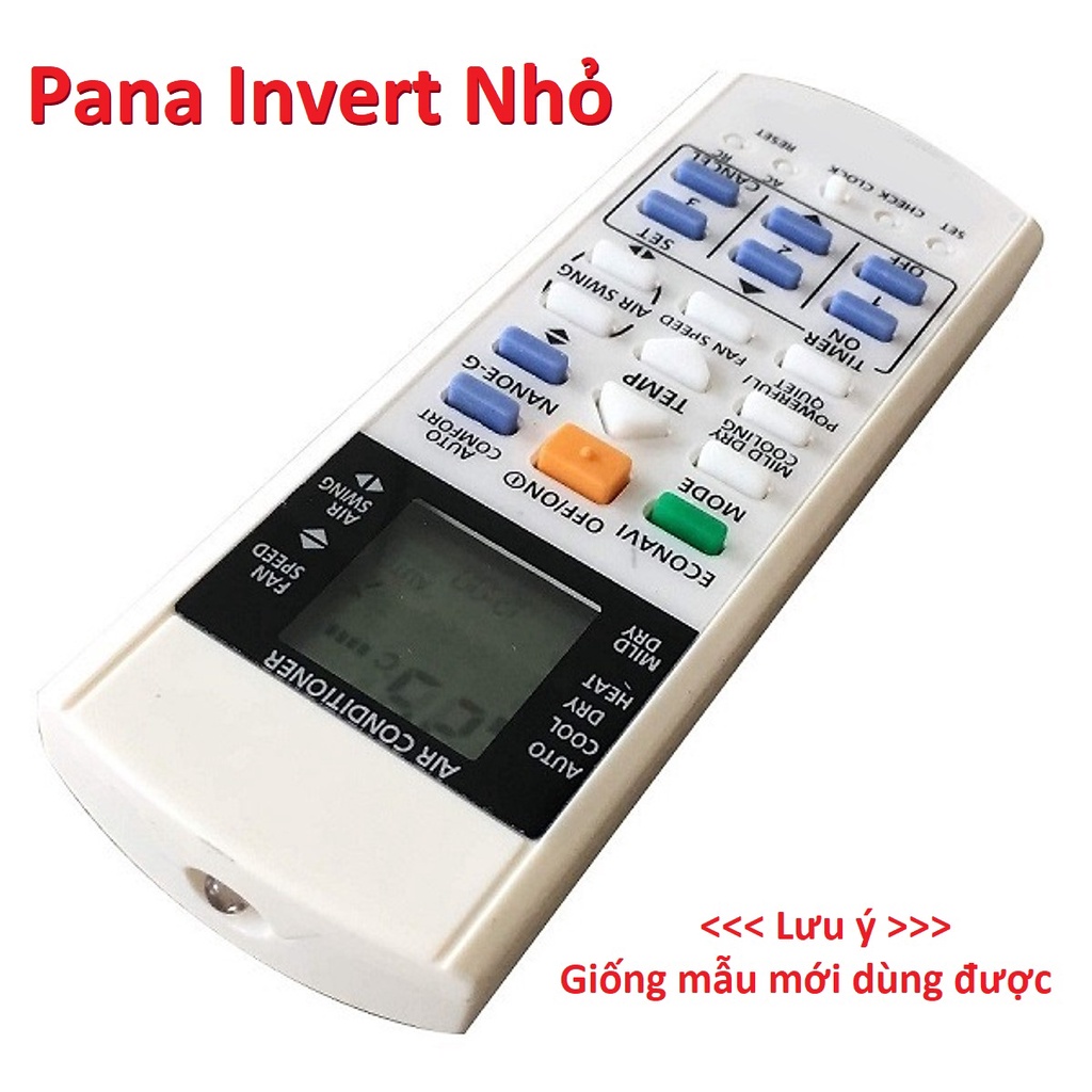 Pana Invert nhỏ - Remote Điều khiển Máy Lạnh điểu hòa Pana - Mẫu có Inverter loại nhỏ (Giống mẫu mới dùng được)