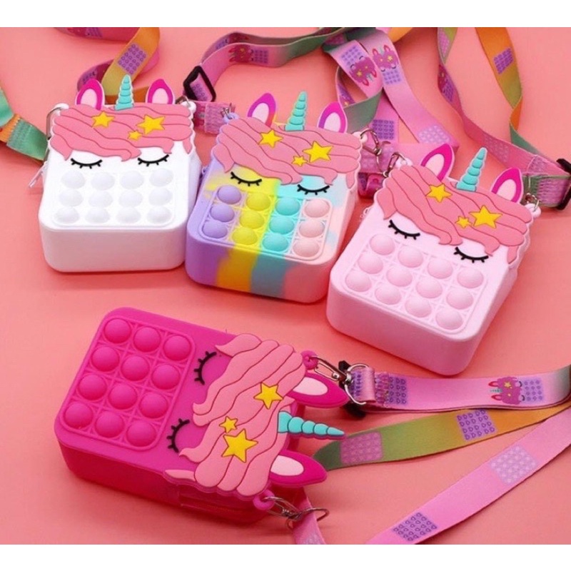 Túi Pop It Silicon Đeo Chéo Cho Bé Siêu Hot