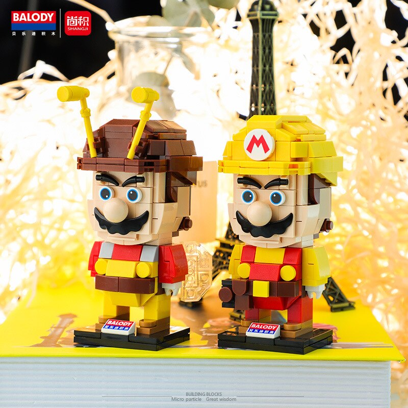 BALODY MINI Marioed Series Khối Xây Dựng Trò Chơi Cổ Điển Vai Trò Brickheadz Người Anime Nhân Vật Tự Lắp Ráp Gạch Đồ Chơ