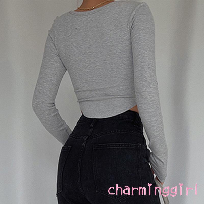 Áo dệt kim cổ vuông màu sắc thời trang cho nữ