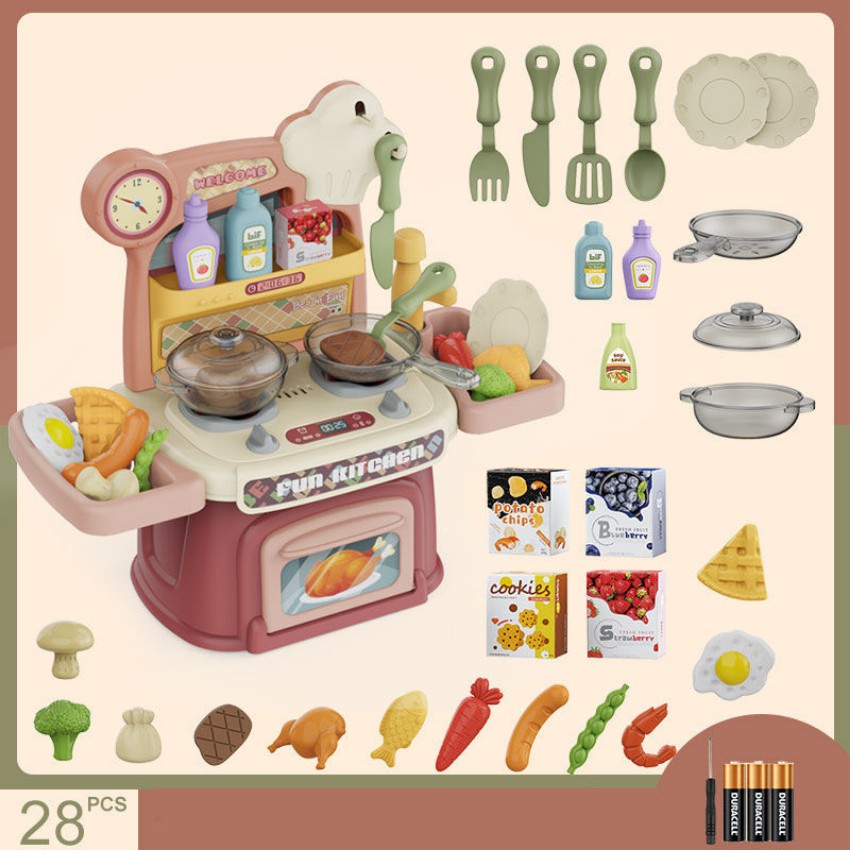 Đồ Chơi Bộ Bếp Nấu Ăn Fun Kitchen Cho Bé, Thiết Kế Sắc Sảo,Có Nhạc Và Sử Dụng Vòi Nước, Thiết Kế Ngộ Nghĩnh - SUMOSHOP68