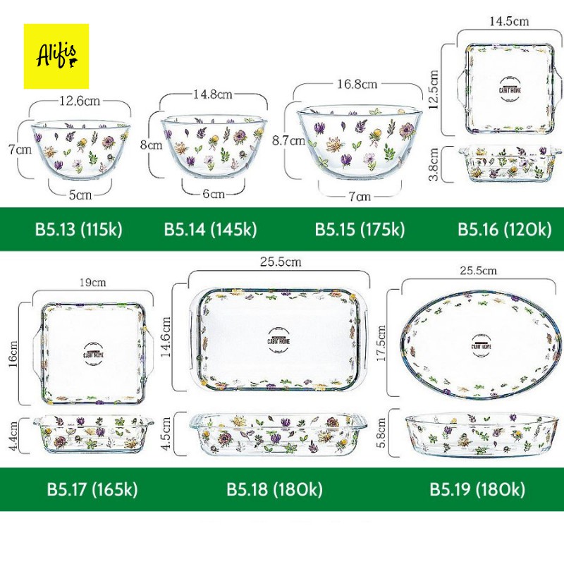 Bát thủy tinh, tô thủy tinh cao cấp dùng được lò vi sóng nhiều họa tiết phong cách Bắc Âu