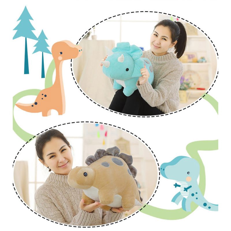 Cute Little dinosaur doll Plush Toy Stuffed Animal Doll Sofa Car Pillow triceratops long-necked dragon stegosaurus dolls