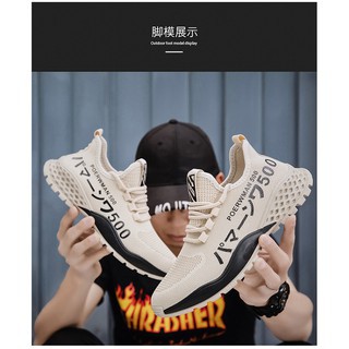 Giày sneaker nam thời trang sườn Chữ Nhật pow500 2 màu chất đẹp cực chất giá siêu rẻ