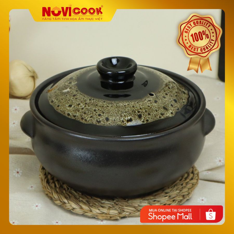 Nồi Sứ Chịu Nhiệt NOVIcook Hoả Biến - TẶNG LY SỨ BÁT TRÀNG NGẪU NHIÊN