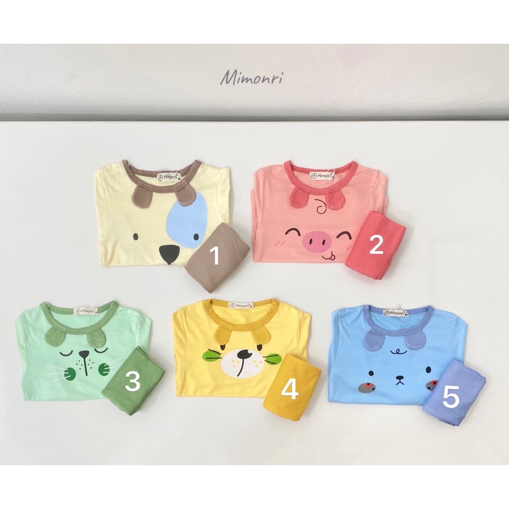 Bộ dài tay họa tiết cho bé chất thun lạnh (mới)