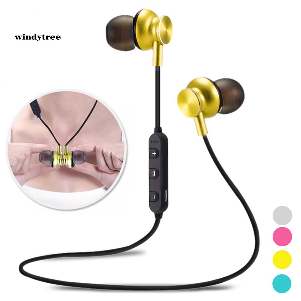 WDTE M6 Sports Neckband In-ear Magnetic Ear Tips Phone Wireless Bluetooth Earphones