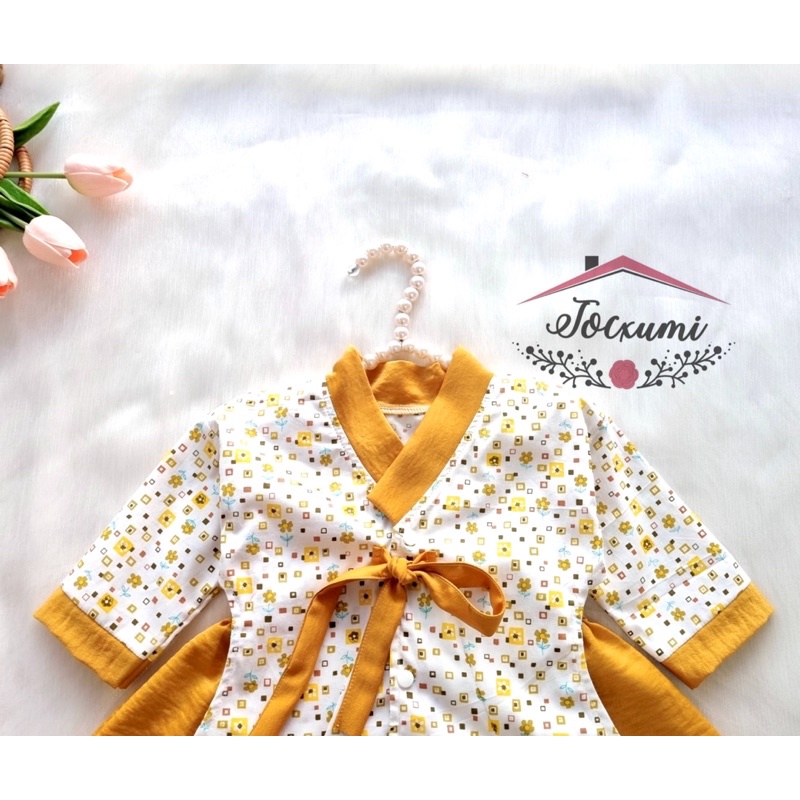 [SET RỜI] VÁY HANBOK VÀNG HOẠ TIẾT HOA NHÍ XINH XẮN [THIẾT KẾ]