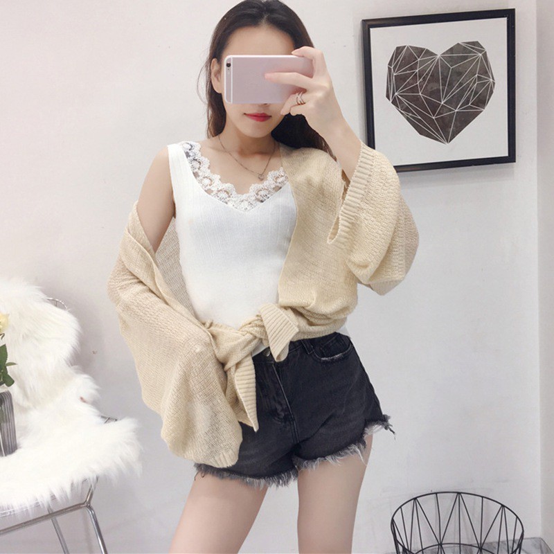 [Baywellfashion]Áo khoác Cardigan dệt kim vải mỏng dáng dài thiết kế hợp thời trang dành cho nữ | WebRaoVat - webraovat.net.vn