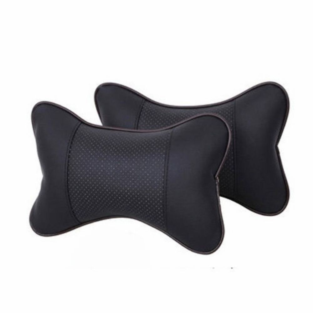 Đệm tựa đầu và cổ bằng cotton bọc da thoải mái nhiều màu thời trang cho ghế xe hơi