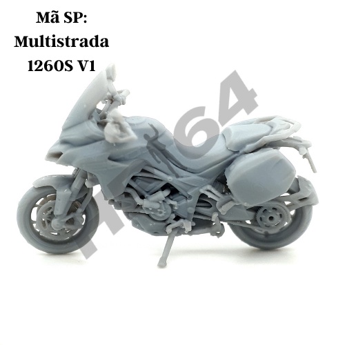 Mô hình xe mô tô thô chưa sơn tỉ lệ 1/64 Ducati Multistrada 1260S
