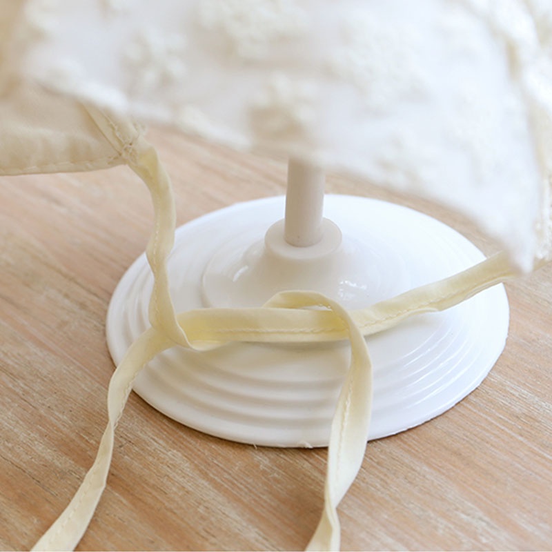 Mũ Trùm Đầu Phối Ren Lưới Thoáng Khí Kiểu Công Chúa Dành Cho Bé Gái