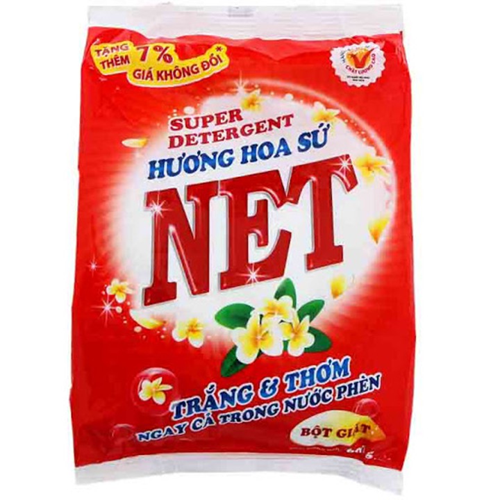 Bột giặt Net Hoa sứ trắng &amp; Thơm trong nước phèn 300g