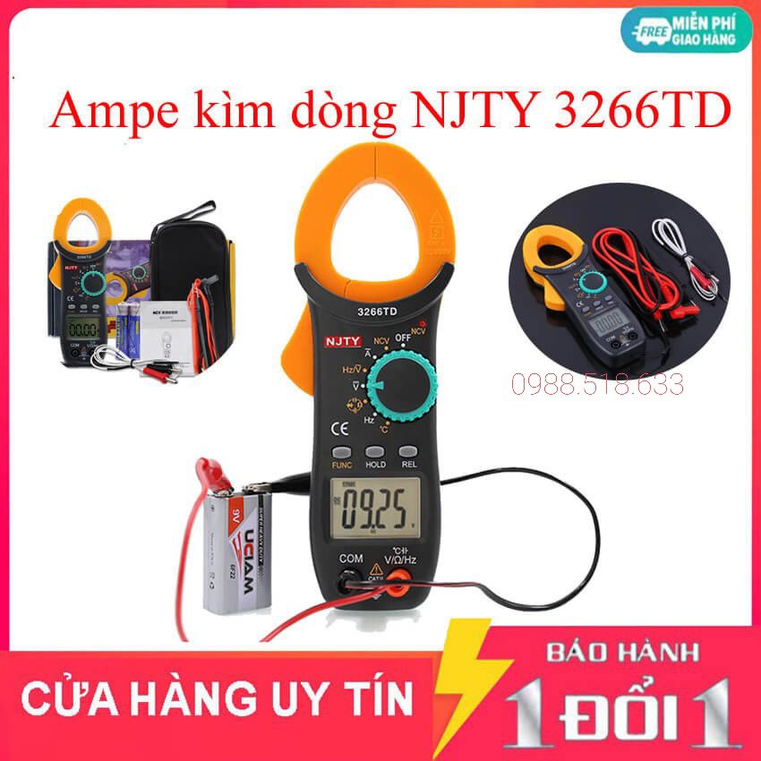 Ampe kìm dòng NJTY 3266TD Đo Tụ,Tần Số, Nhiệt Độ Cao Cấp Chính Hãng