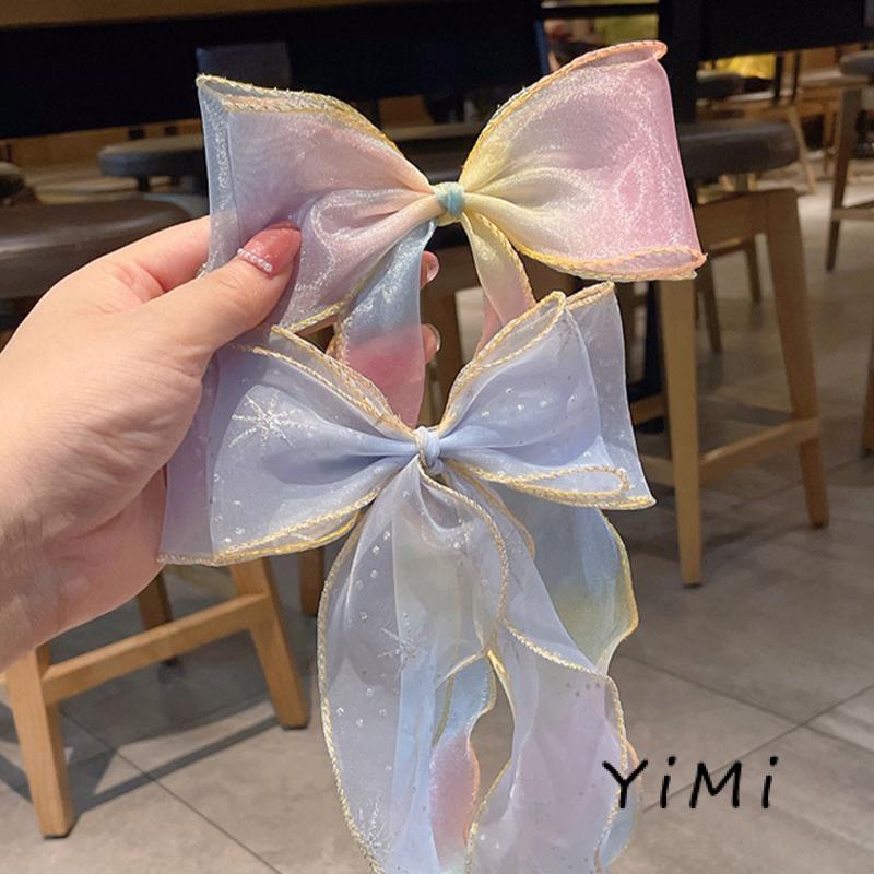 Dây Cột Tóc Nơ Đính Ngôi Sao Nhiều Màu Xinh Xắn Thời Trang Cho Bé Gái