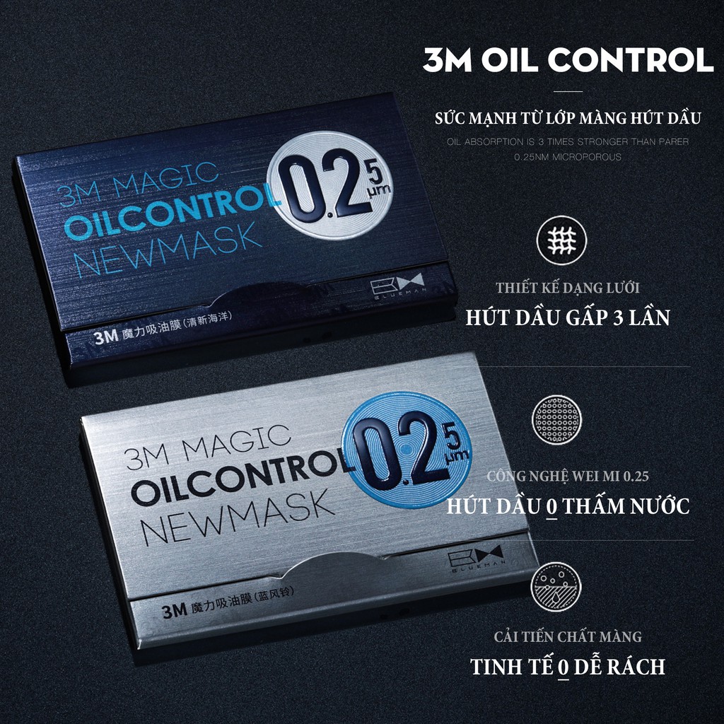 BLUEMAN Giấy Thấm Dầu Dưỡng Ẩm Làm Sạch Da Mặt Chất Lượng Cao | BigBuy360 - bigbuy360.vn