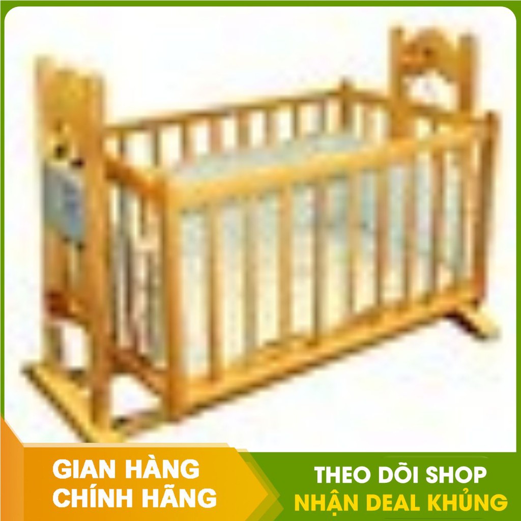 Nôi điện tự động cho bé VINANOI VNN201 - Gỗ thông màu tự nhiên - Chính Hãng