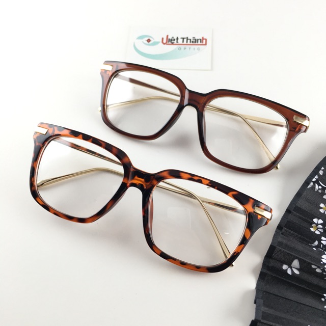 gọng Kính mắt cận vuông bản to chân vàng cho nam nữ làm cận viễn loạn theo yêu cầu 5011