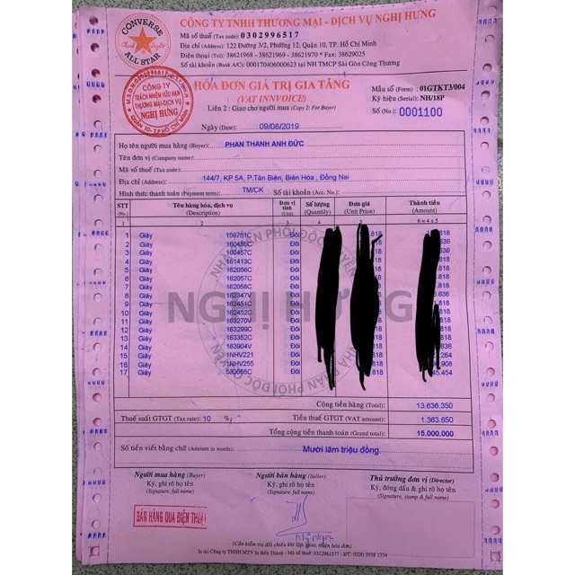 Dây và lót giày Converse 1970s chính hãng