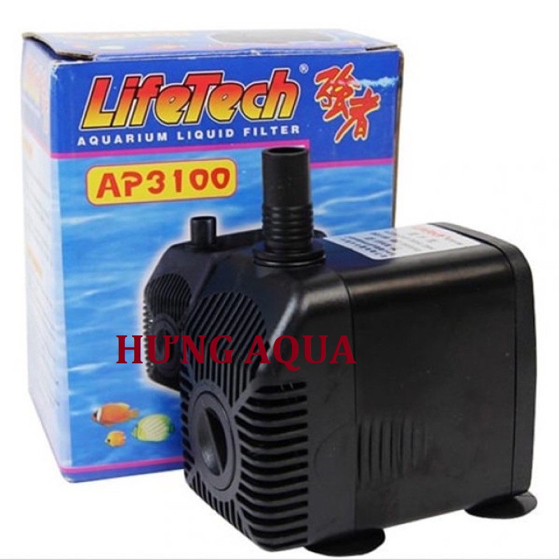 Bơm bể cá - máy bơm nước hồ cá, hồ thủy sinh, hòn non bộ, tiểu cảnh Lifetech AP-3100, AP-3500 chạy êm khỏe