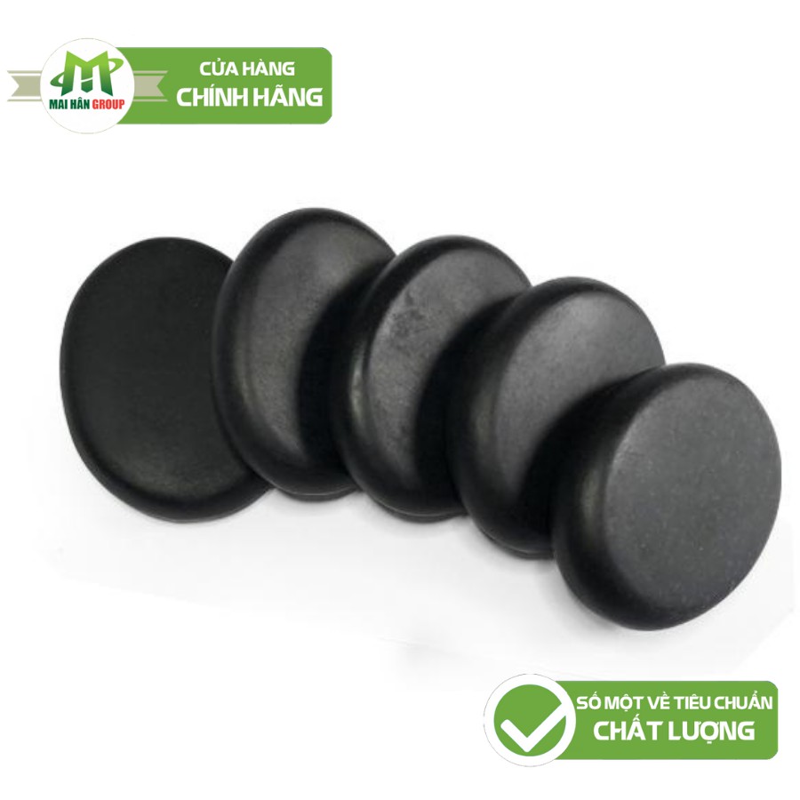 Bộ Viên Giá Sỉ Đá Nóng Massage Oval Trung - Đá Tự Nhiên