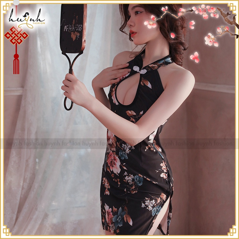 Váy Ngủ Sườn Xám Phong Cách Cổ Điển Sexy Hóa Trang Mỹ Nhân Trung Hoa - CO16