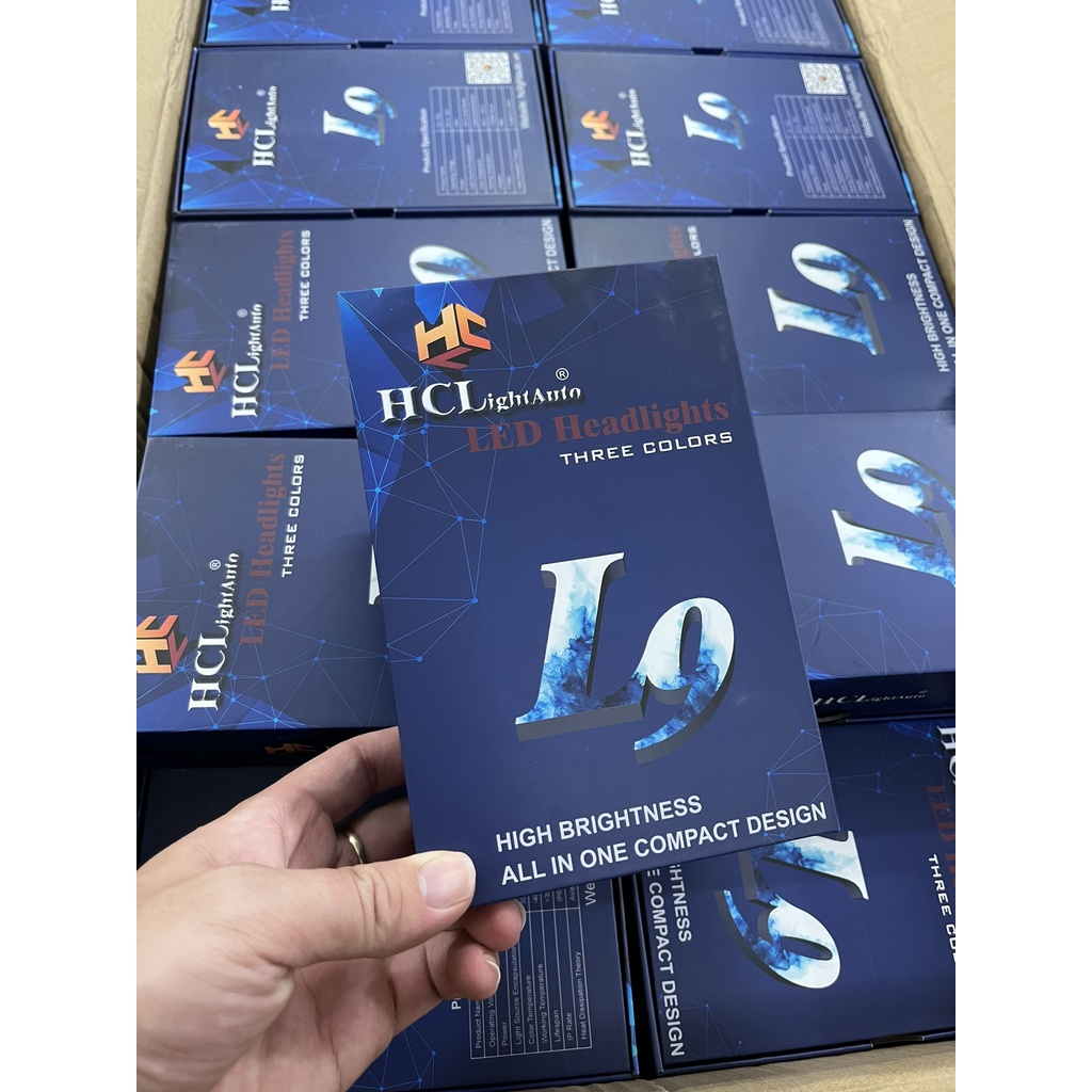 Bóng đèn Pha Led Ô tô Xe máy 3 Màu|Bóng đèn Led HCL-L9|Bóng đèn led tự động H1 H4, H7, H11, 9005, 9006
