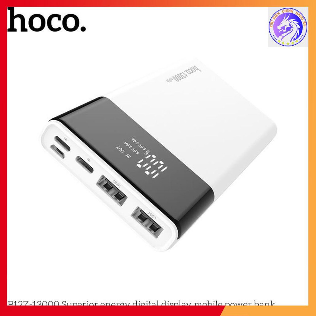 Sạc Dự Phòng Hoco B12Z 13000mah Superior 2 Usb, 3 cổng sạc vào - BH 1 Năm