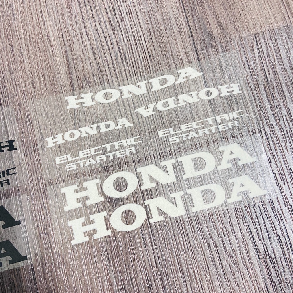 Combo 7 tem Honda Electric Starter nền trong dán nhiều dòng xe máy, xe tay ga Honda