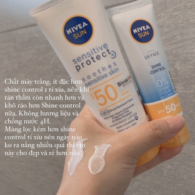 [Mã COS1904 giảm 8% đơn 300K] Kem chống nắng hóa học Nivea shine control spf 50 0% sticky | BigBuy360 - bigbuy360.vn
