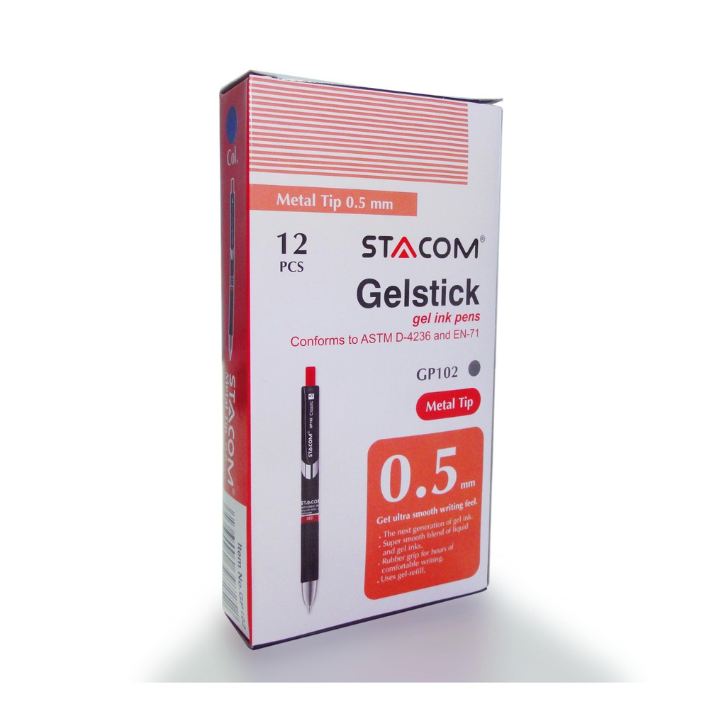 Bút Bi Bấm Mực Gel Stacom GP102 ( 0.5mm)