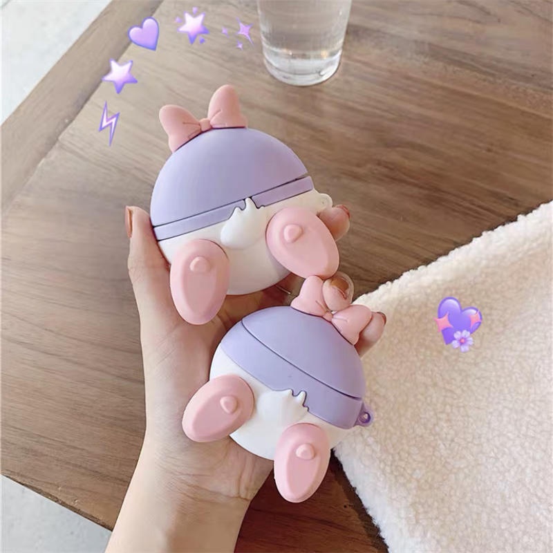 Disney Vỏ TPU Bảo Vệ Hộp Sạc Tai Nghe Hình Vịt Donald Mickey Cho compatible AirPods3 compatible AirPods3 Pro compatible AirPods2 Gen Mới