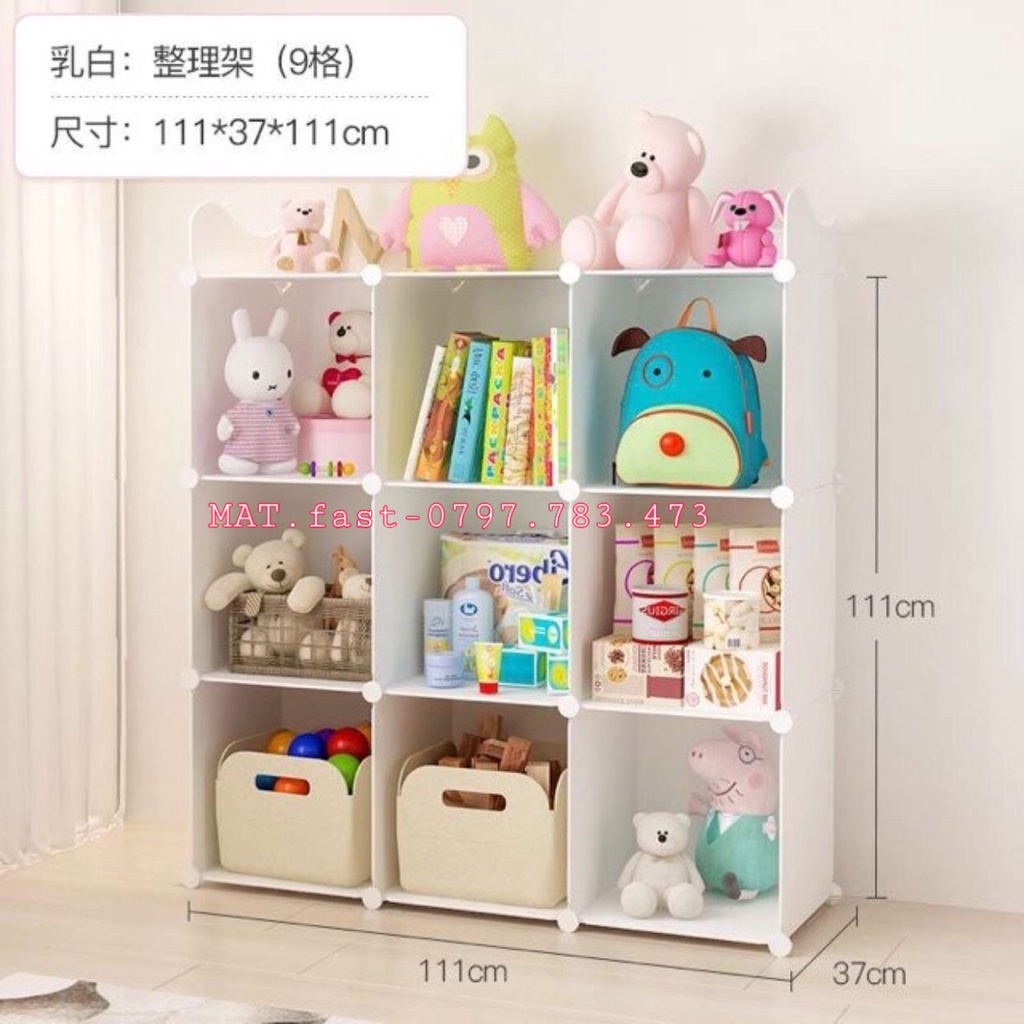 TỦ NHỰA LẮP GHÉP - TỦ QUẦN ÁO- TỦ LẮP GHÉP 9 Ô SÂU 47CM