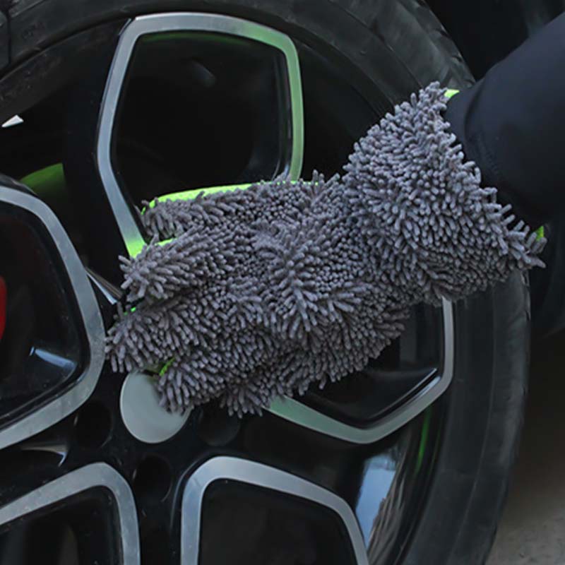 Găng tay lông cừu san hô SEAMETAL hai mặt vệ sinh xe hơi chống trầy tiện dụng
