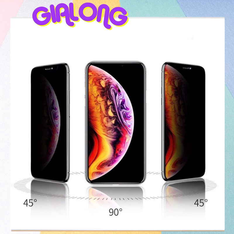 Kính Cường Lực Chống Nhìn Trộm Miếng Dán Cường Lực Chống Nhìn Chộm Full Màn 6/6S/7plus/8plus/x/xs/max/11/12/pro