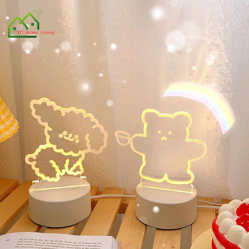 [Phích cắm] Đèn Ngủ 3d, Đèn Trang Trí, Quà Tặng Sinh Nhật Ý Nghĩa Kiểu Dáng Sáng Tạo Thay Đổi 3 Màu Sắc
