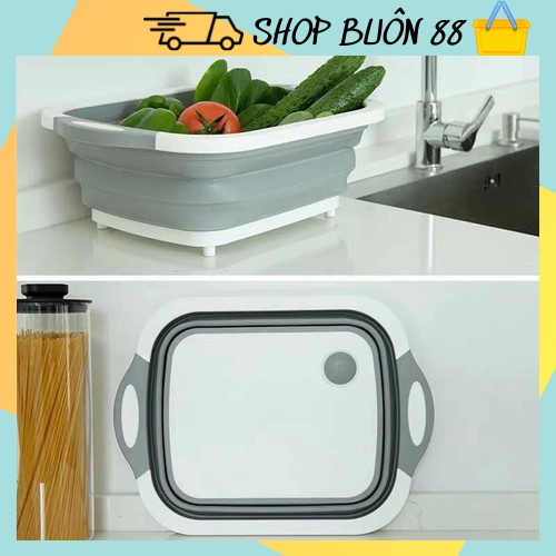 Thớt Nhựa Đa Năng 3 In 1 Kiêm Chậu Rửa, Rổ Đa Năng, Thớt Siêu Tiện Dụng 88011 SHOP BUÔN 88