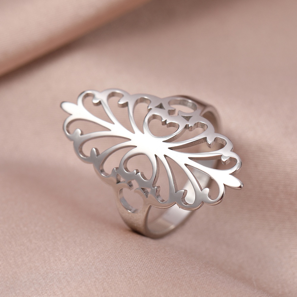 Nhẫn Inox Mạ Vàng Sang Trọng Phong Cách Bohemian